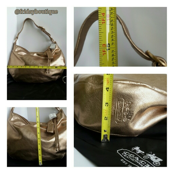 New Rare Coach Leather Rose Gold Handbag - Picture 3 of 4